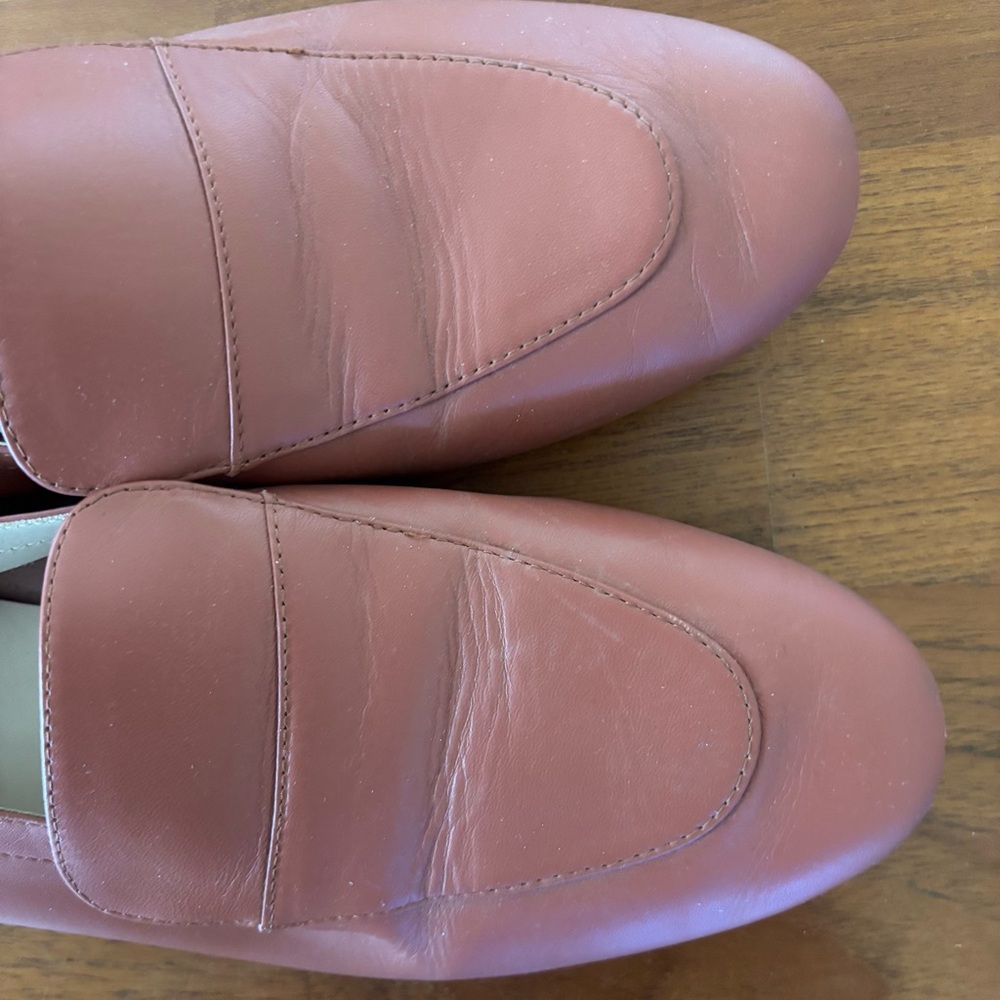 Everlane The Day Loafer Leather Dark Rose Pink Made in Italy - Size 10 - Picture 7 of 14
